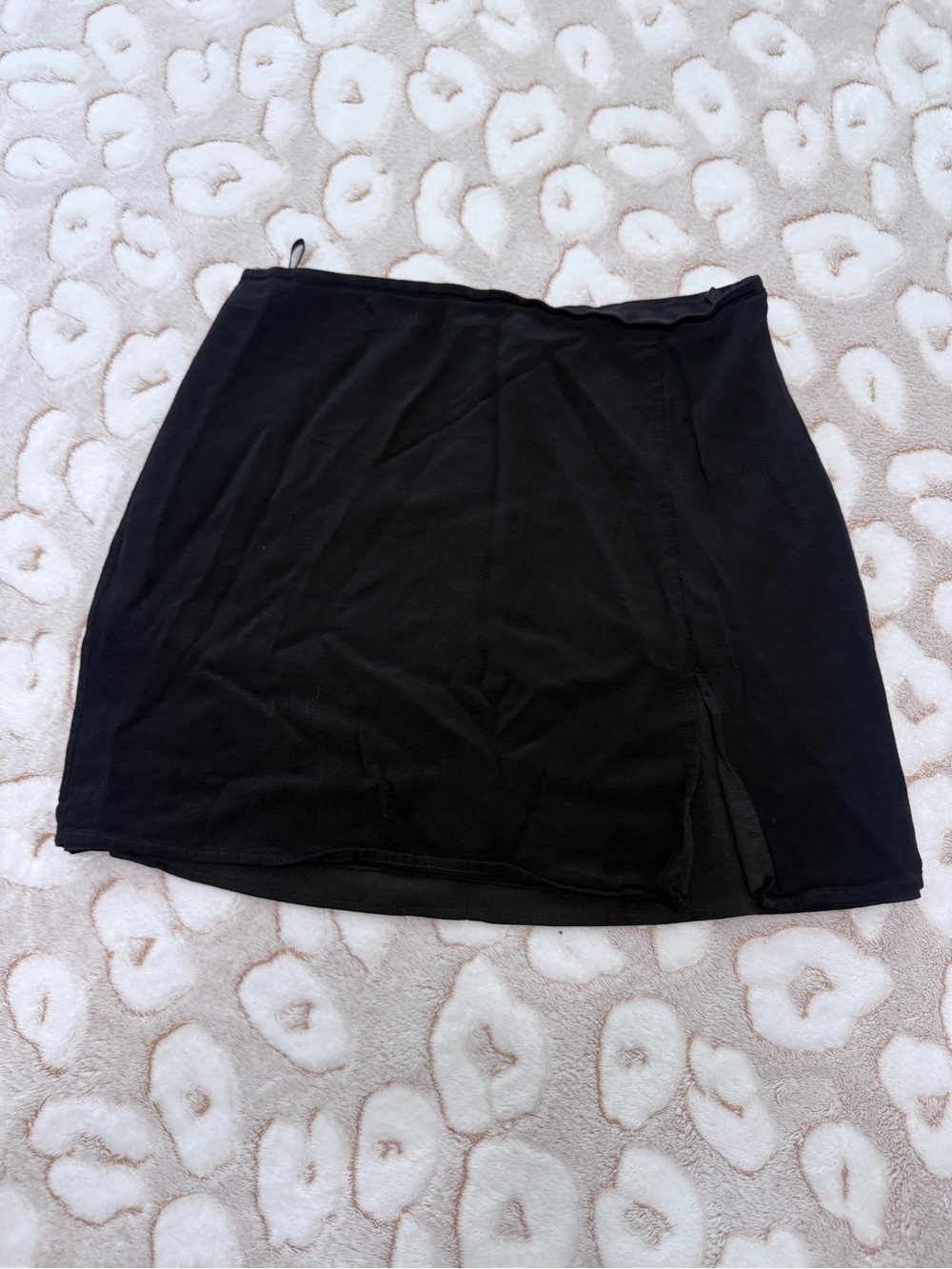 Sunday Best Black Mini Skirt with Side Slit